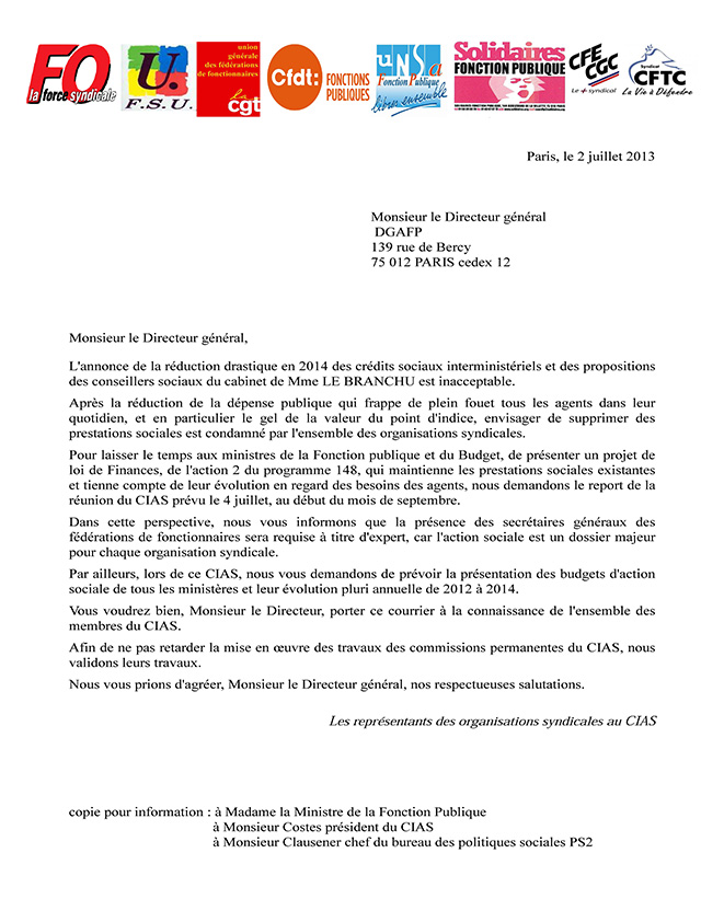 Visualiser le courrier CIAS Visualiser le courrier CIAS