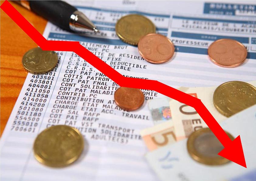 image baisse des rémunérations
